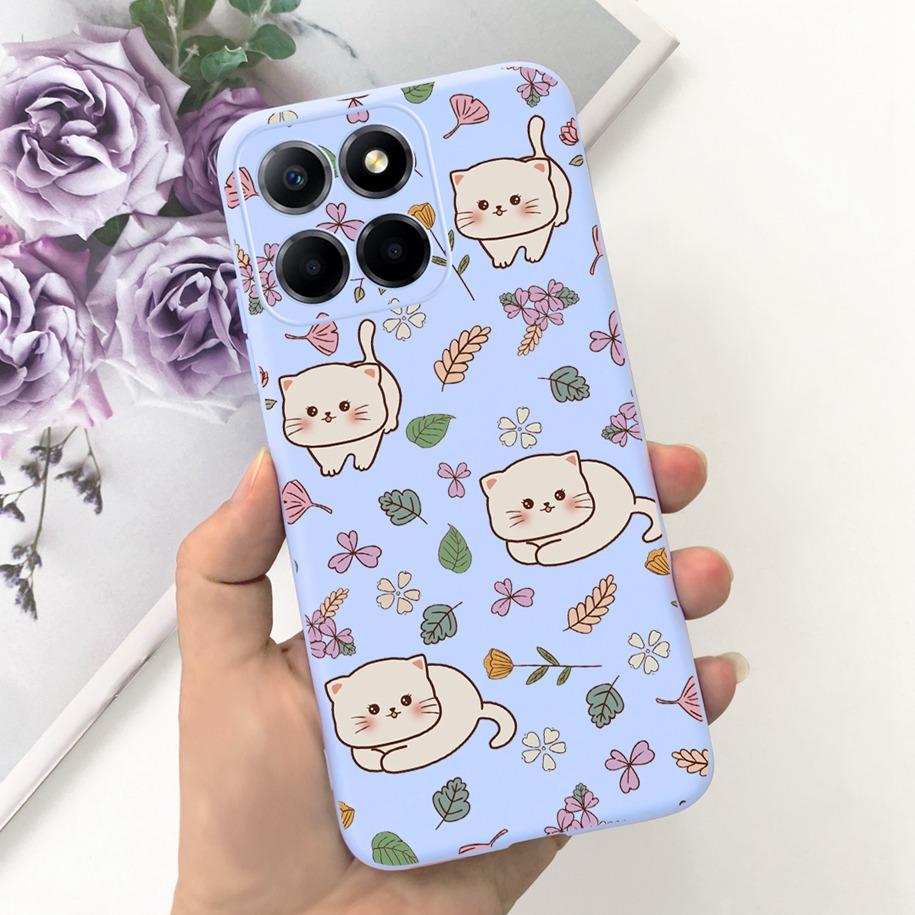 For Cover Honor X8 Phone Case TFY-LX1 TFY-LX2 TFY-LX3 Bumper Popular Flower Cats Soft Cover For Honor 70 Lite X6 X6s X8 5G Funda