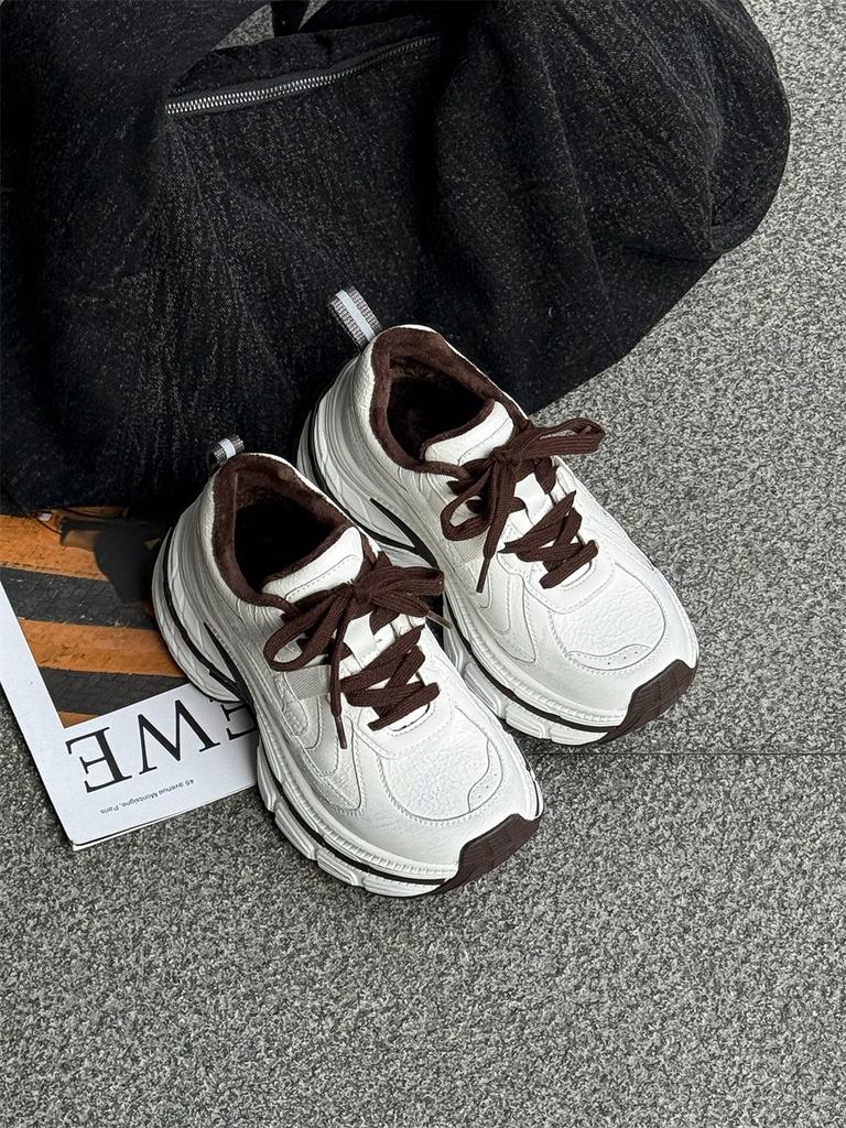 Bajia Samt Dicksohlen Erhöhung Damen Neue Freizeit-Sportschuhe sind vielseitig und bequem