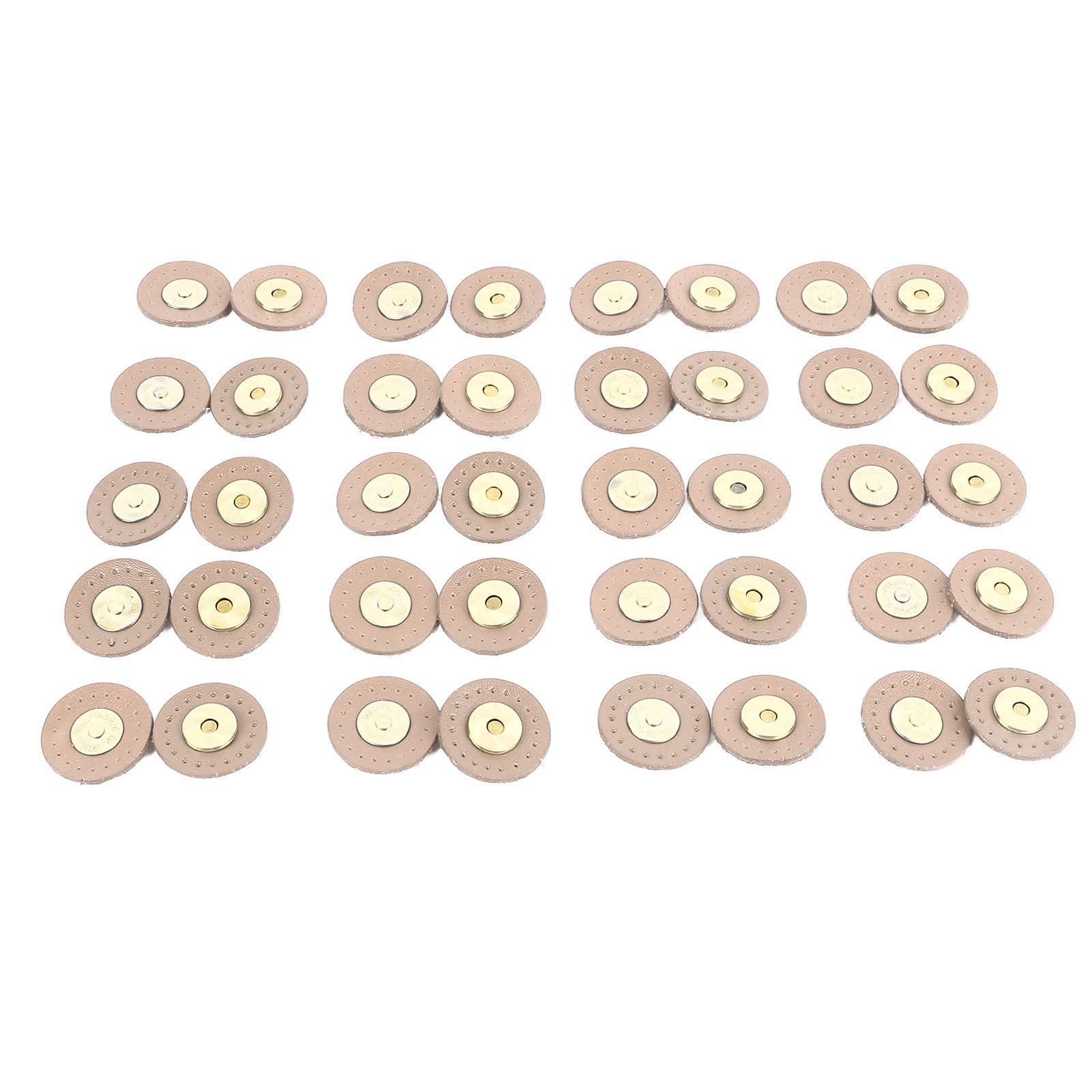 

20 комплектов кожаных магнитных кнопок многоцелевая магнитная застежка для сумки застежка для шитья DIY ремесленных кошельков бежевый