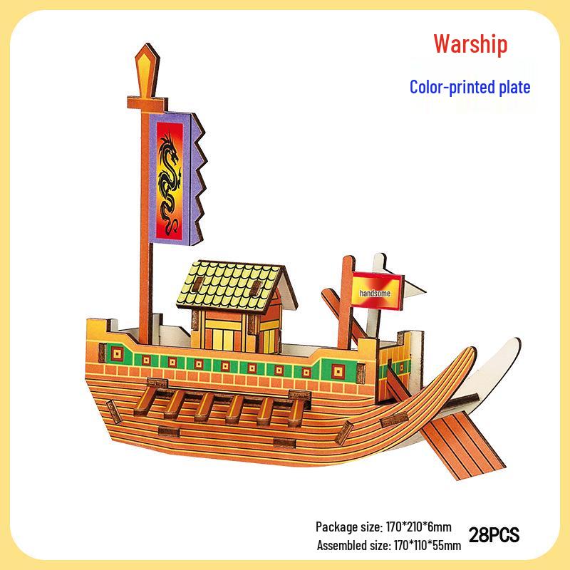 Gothenburg DIY Wooden Sailboat Model Children's 3D Puzzle Toy