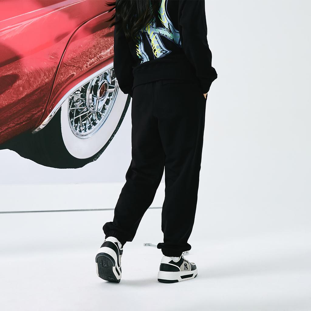 New MLB New York Yankees Basic Collection 24FW Knitted Sports Pants Unisex Black 3APTB0244-50BKS