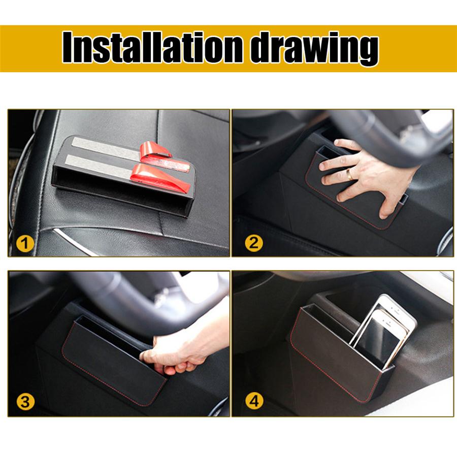 Car Seat Gap Multifunctional Storage Box Driver Side Organizer Phone Holder Box