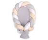 2-in-1 Braided Baby Cocoon - White, Gray, and Beige