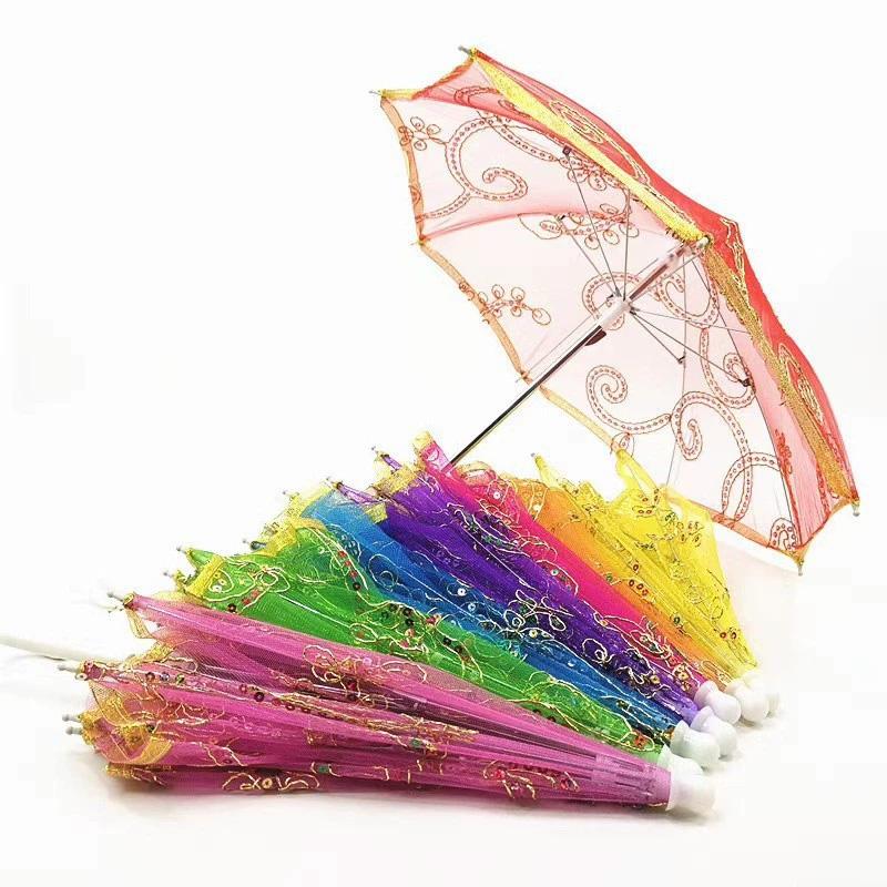 1PC Embroidered Photography Prop Toy Gifts For Girls Decorative Umbrella Dance Accessories Large Size Lace Umbrella