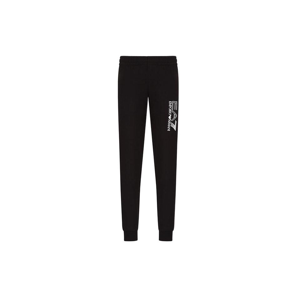 Emporio Armani EA7 SS22 Logo Letter Number Print Cuffed Knit Joggers Men bottoms Black 3LPP53-PJ05Z-1200 S