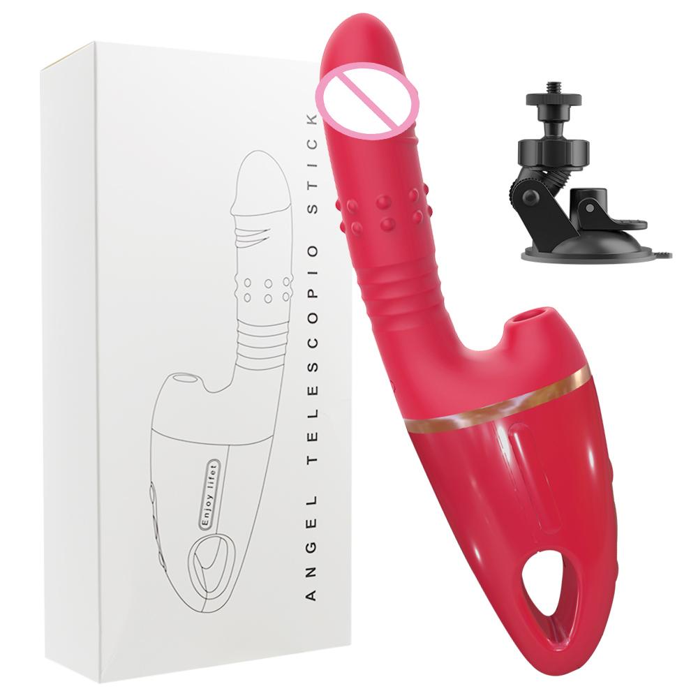 Thrusting Dildo Vibrator G Spot Clitoral Stimulator 10 Thrusting Tapping Suction Cup Anal Adult Sex Games for Couple Female Men