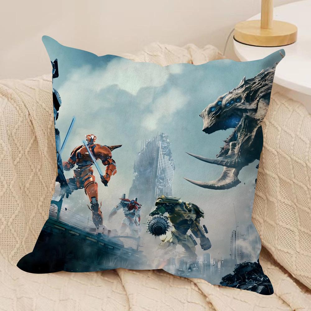 P-PacificS R-Rim Cushion Cover Silky Short Plush Double-Sided Printed Pillow Case for Sofa All Seasons Home Decor Gift