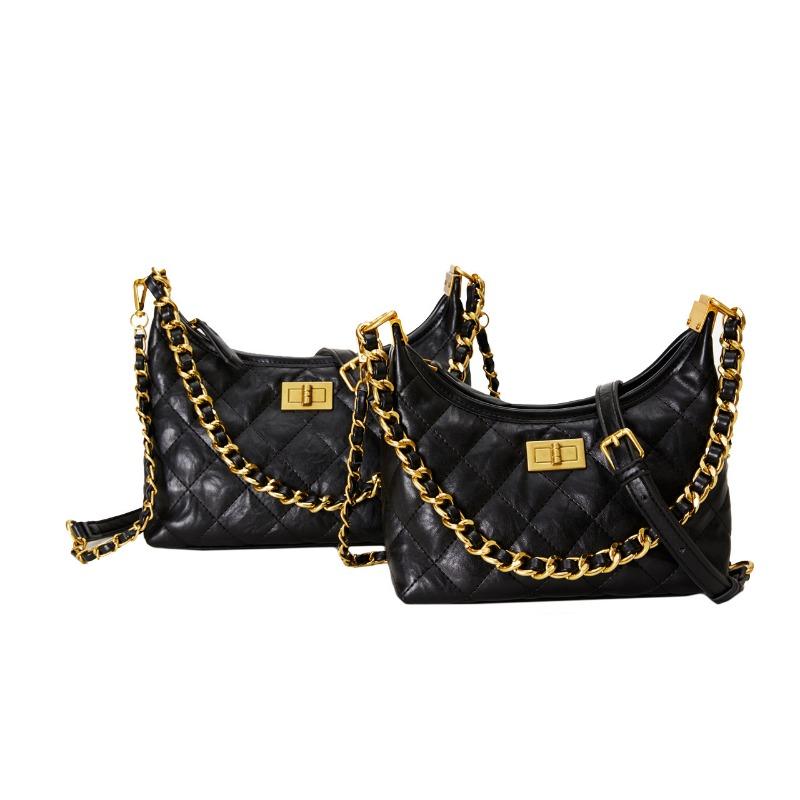 Rhombus Chain Bag Women's Large-capacity New Autumn and Winter Fashion Niche Design Messenger Bag Commuter Dumpling Bag