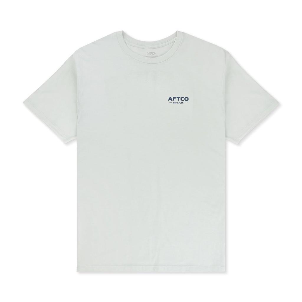 AFTCO Teamwork Men's Short Sleeve Fishing T-Shirt Seafoam Heather Size US M (Japan L) MT3484