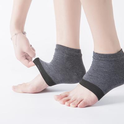 1Pair Foot Protector Socks Wear Resistant Solid Color Silicone Heel Gel Spa Foot Protector Anti Dry Cracked Tools for Summer