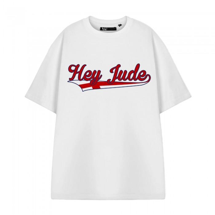 Mostre-me o Merch Camiseta adulta unissex Hey Jude de manga curta S branco