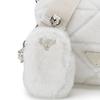 Prada System Serie Schaffell Crossbody Umhängetasche Damen Taschen Weiß 1BD292-2EC9-F0009-V-K9O