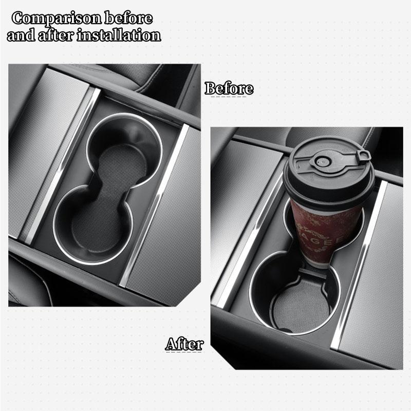 For Tesla Model YL Six Seat 2026 Car Door Slot Storage Pad TPE Center Console Water Cup Holder Mat Organizer Tray Car Accessorie