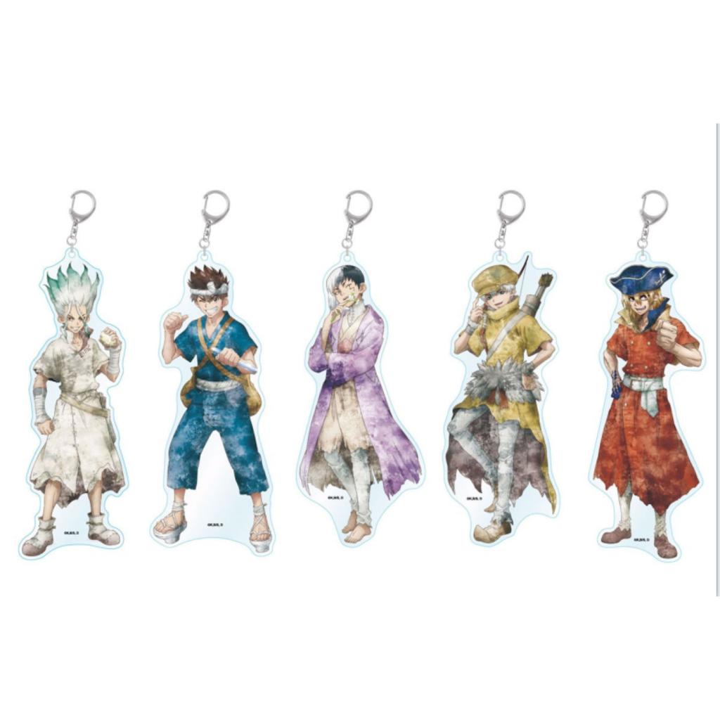 Dr. Stone Era Anime Week Acrylic Stone God Thousand Sky Amber Glass Crom Labor Keychain