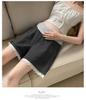 2026 New Style Tummy Support Maternity Denim Shorts with Lace Trim – Summer Wide-Leg Hot Pants