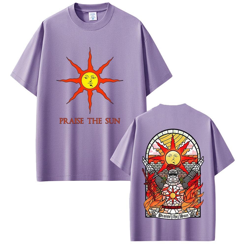 Game Dark Souls Church of The Sun Graphic Tshirt Men Women Fashion Gothic Rock Tshirts Mens Casual Vintage T Shirt Streetwear