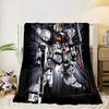 Mecha Armor Robotic Design Blanket Flannel Blanket for bed, sofa, Camping, Hiking, Picnic Essentials, gift for family Fan gifts
