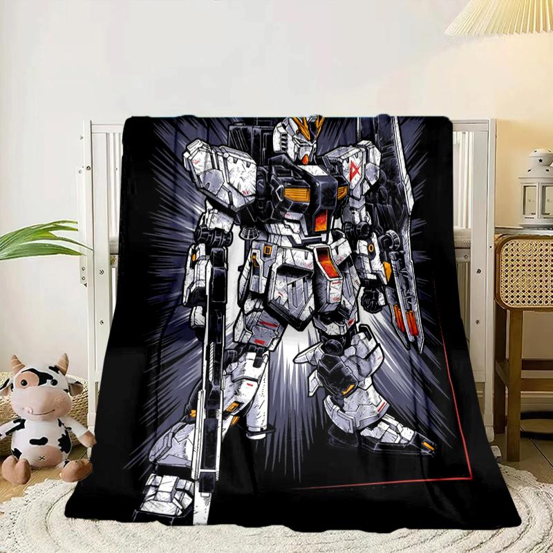 Mecha Armor Robotic Design Blanket Flannel Blanket for bed, sofa, Camping, Hiking, Picnic Essentials, gift for family Fan gifts