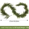 Artificial Christmas Cypress Pine Vine Décor with Plastic Greenery