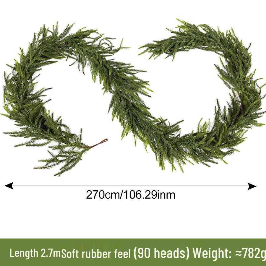 Artificial Christmas Cypress Pine Vine Décor with Plastic Greenery