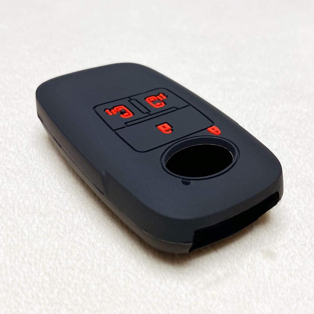 IKT Smart Key Silicone Cover for Daihatsu and Toyota Cars 4 Buttons Black Red