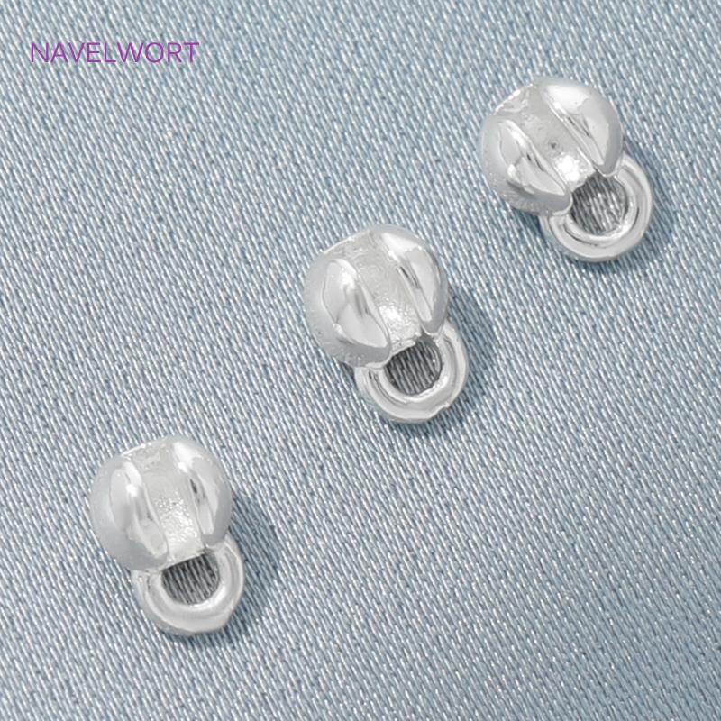 14/18K Gold Plated Crimp Beads,End Caps For Jewelry Making,Brass Clam Shell Bead Tip Crimp Ends Beads,DIY Jewelry Accessories