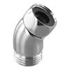 Compatible Shower Head Adapter For Home Bathroom Accessory Chrome Shower Connector Hassle-Free Setup Robust Ball Joints