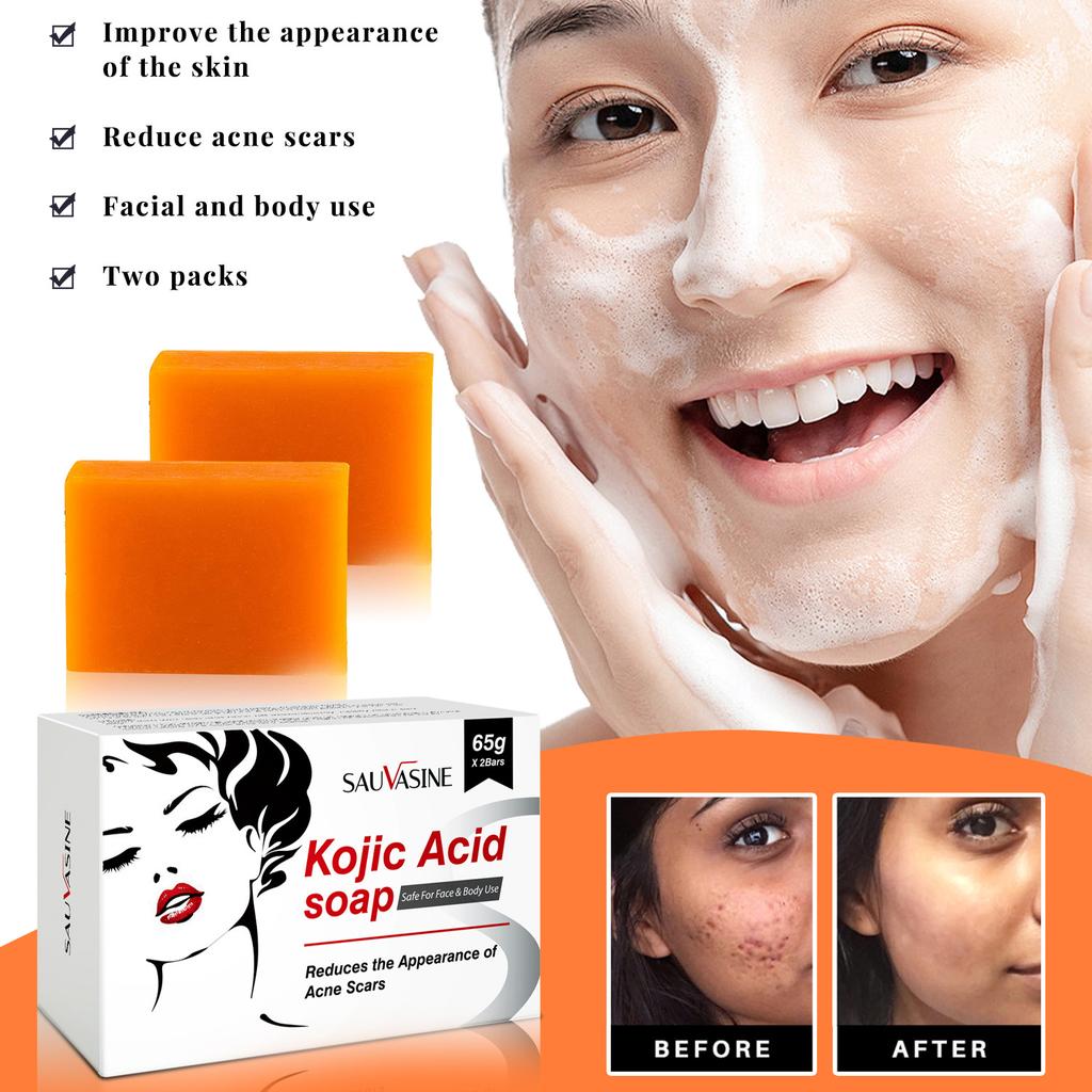 Kojic Acid Soap for Face and Body, Cleansing Bar for Rough Skin