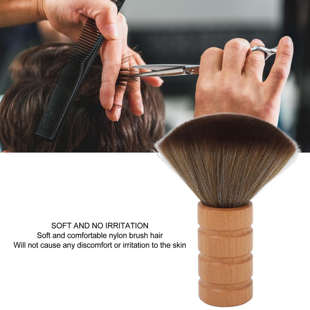 Men Shaving Brush with Wooden Handle Nylon Broken Hair Removal Flexible Shave Foaming Brush