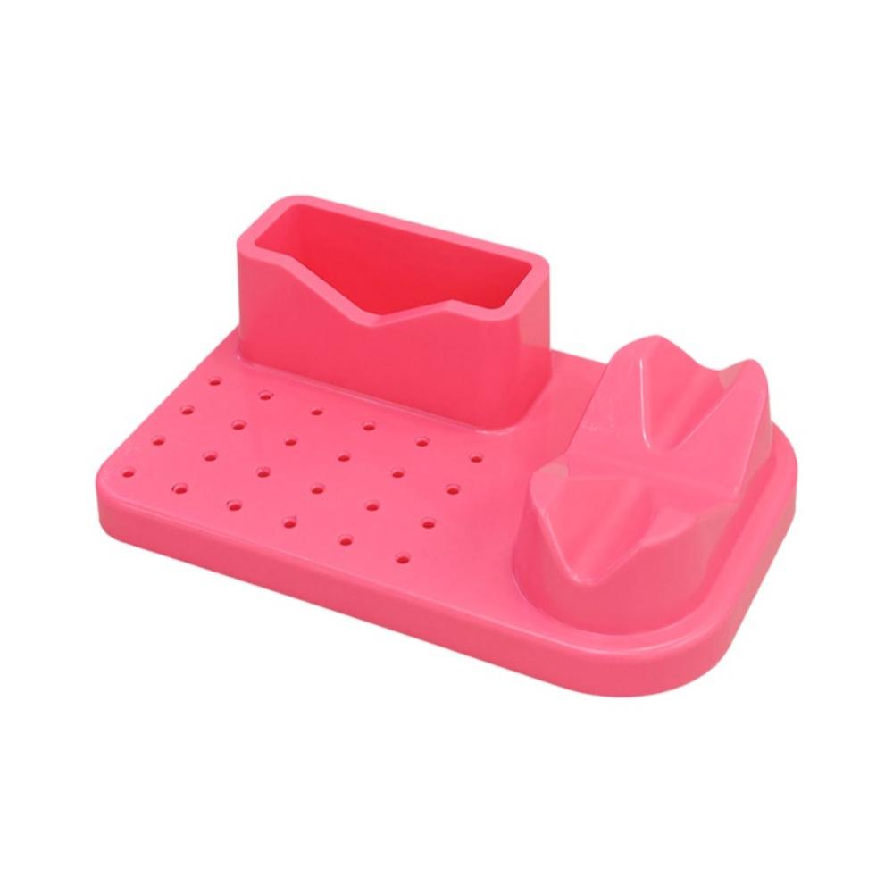 with Multiple Compartments Manicure Storage Box Electric Nail Drill Machine Accessories красный