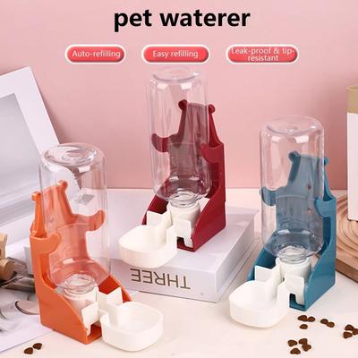 Plastic Small Pet Water Dispenser Anti-Spill Pet Feeder Bottle Sturdy Cage Mounted Feeder  Rabbits