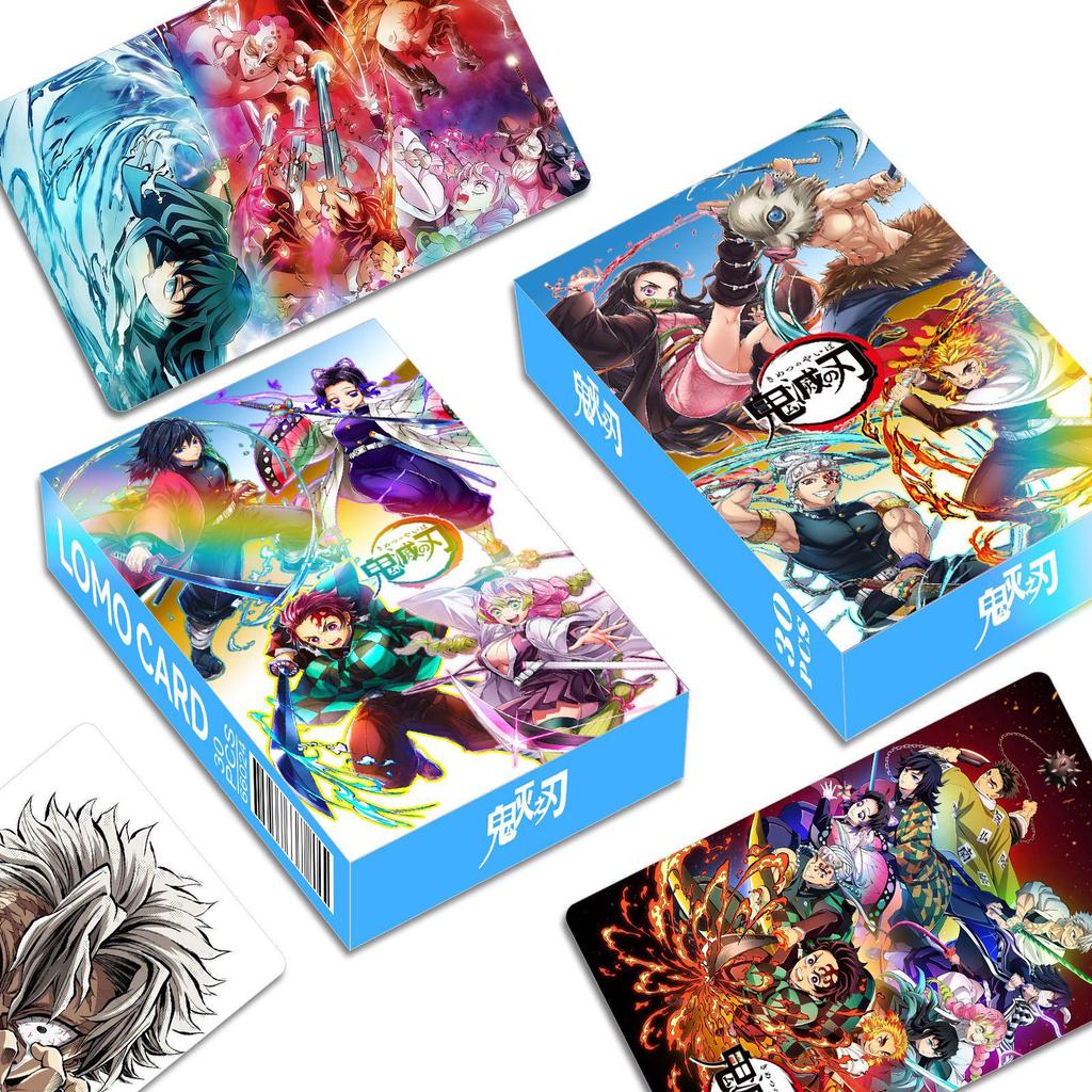 Demon Slayer Double-Sided HD LOMO Card Box Set - 30 Anime Bookmarks