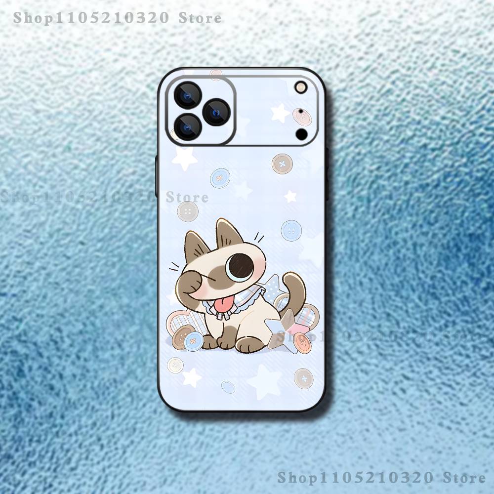 

A-Azukisan Cat Cute Phone Case For iPhone 17,16,15,14,13,12,11,Pro Max,XSX,,XR,SE,Mini,8,7,Soft Silicone Black Cover iPhone16