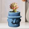 Ceramic Flower Pot Funny Cartoon Planter Artwork Modern Cute Plant Flowerpot for Balcony