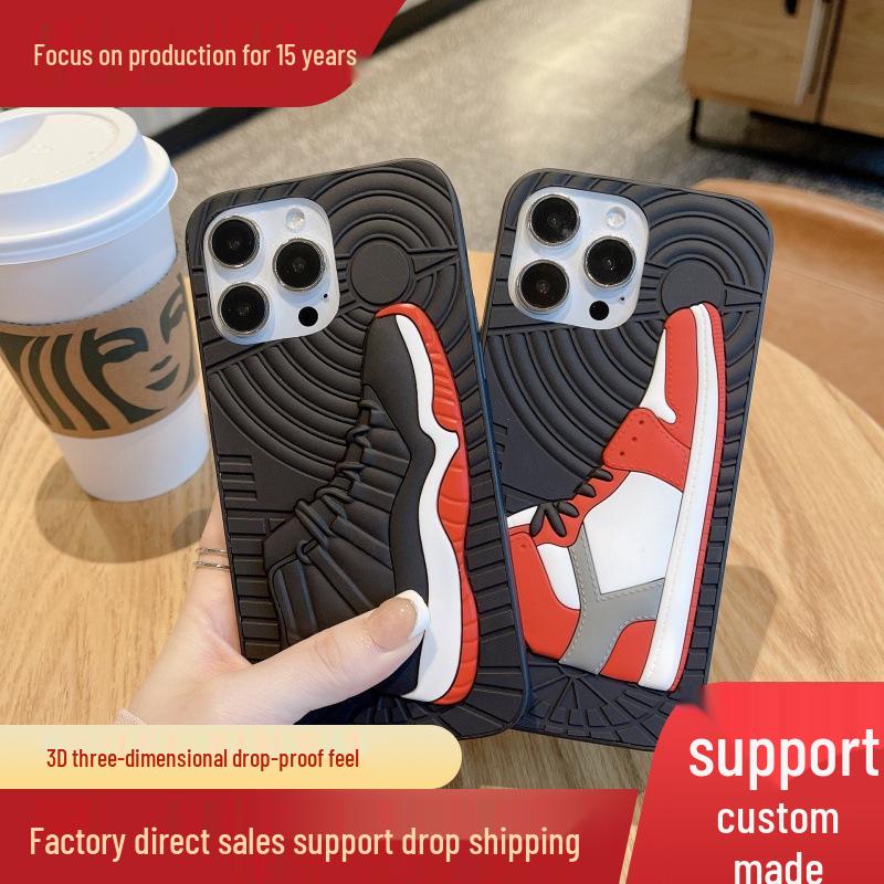 Trendy 3D Silicone Sneaker Phone Case for iPhone 11/13 Pro Max