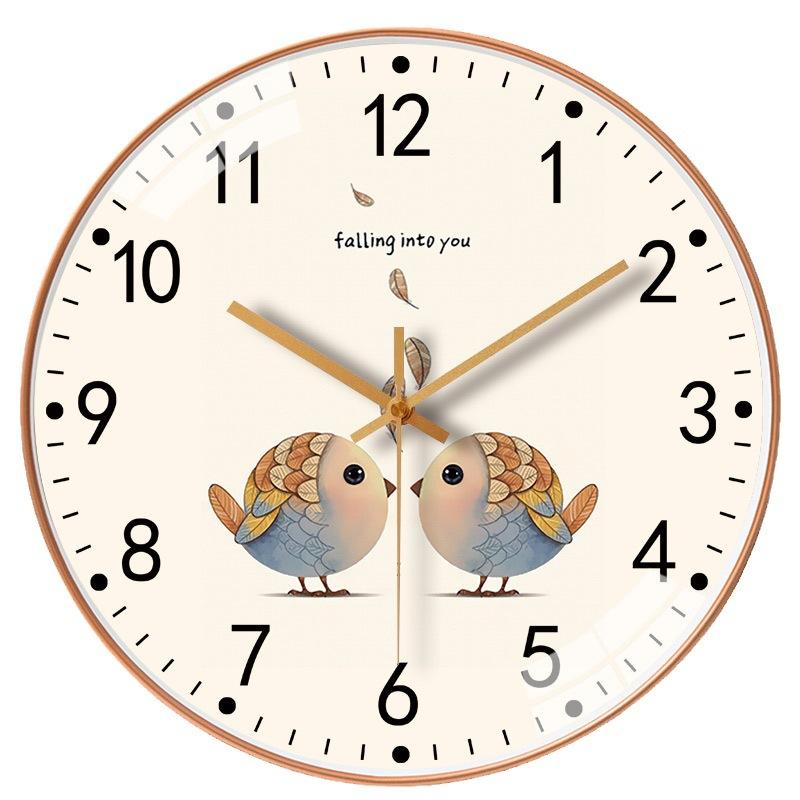 8-inch 20cm Light Luxury High-end Home Wall Clock Living Room Bedroom Mute Clock Wall Clock