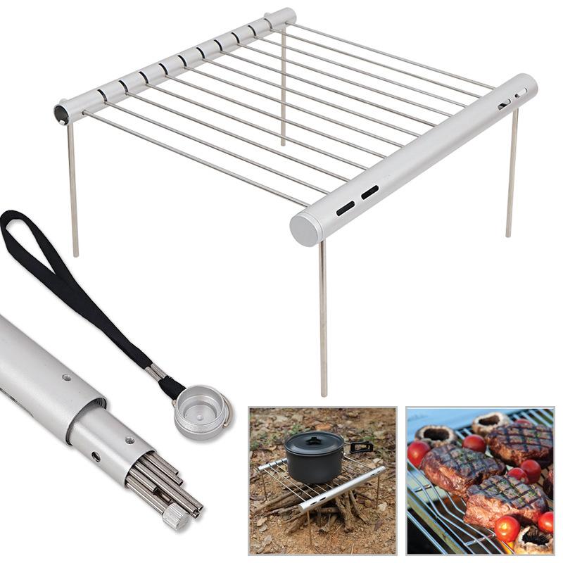 

CLS Nre Outdoor Stainless Steel Pipe Barbecue Bracket Portable Stove BBQ Barbecue Rack Household Charcoal Assembly Barbecue Tool