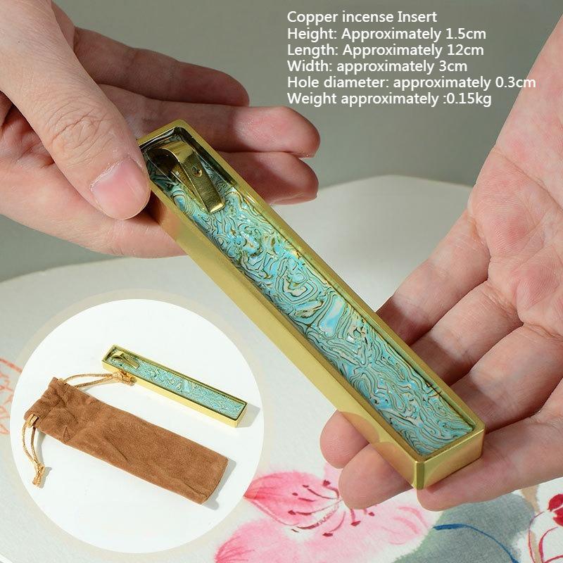 

Mother-of-pearl inlay Copper Incense Burner/Tea Room Study Yoga Meditation Indoor Air Purification Products Desktop Decoration