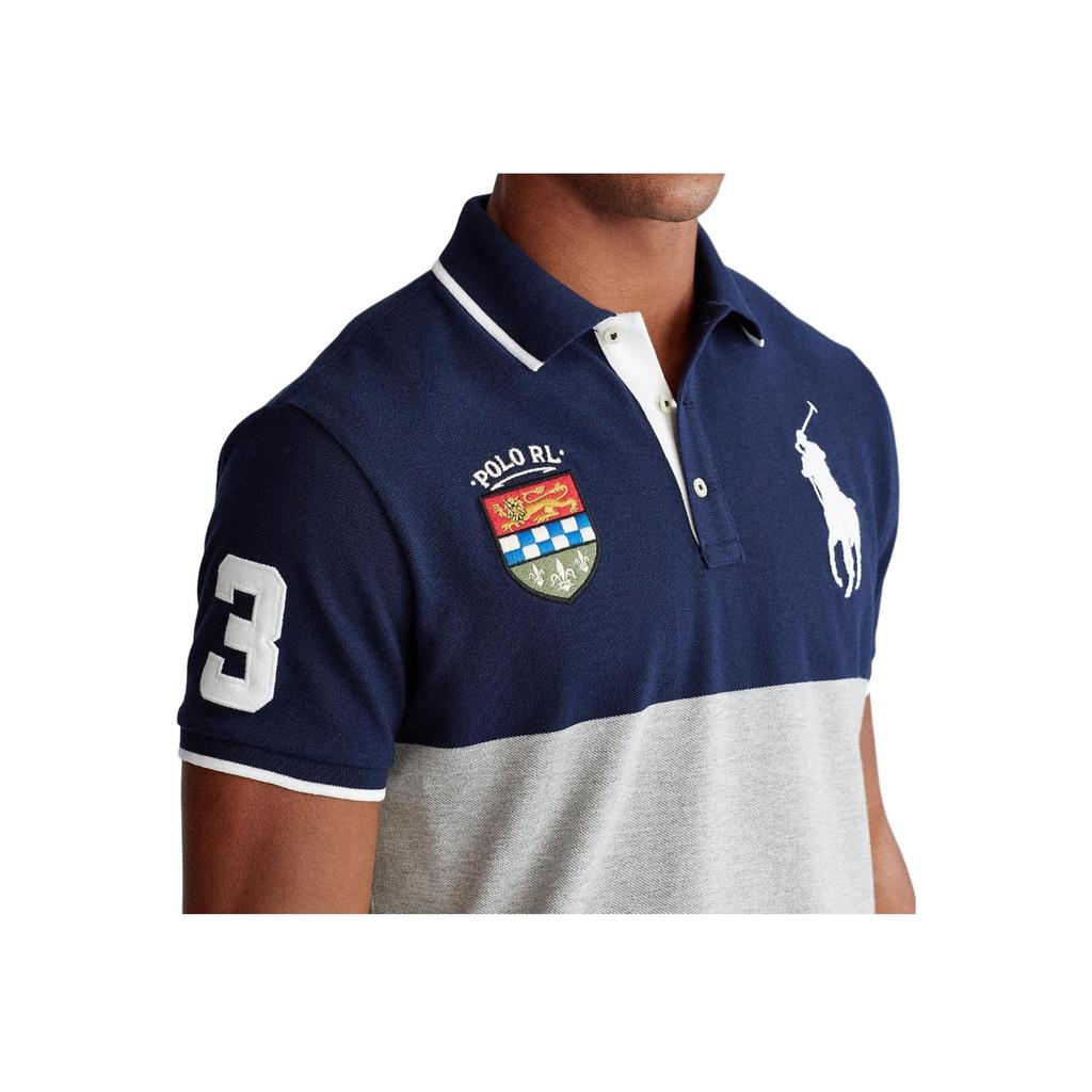 Polo Ralph Lauren Logo Embroidered Short Sleeve Polo Shirt Men tops Blue 710784716-001