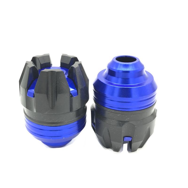 

2 шт. Универсальный протектор для мотоцикла, алюминиевая передняя вилка, защита для колеса мотоцикла, слайдер для защиты от ударов синий