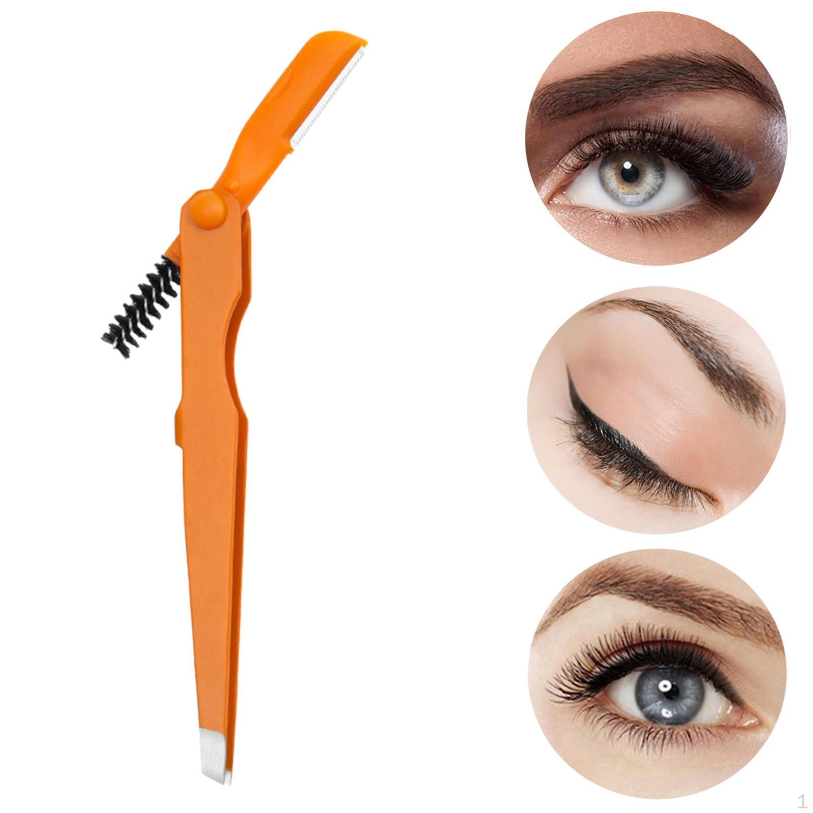 

Пинцет для бровей с плоским кончиком, устойчивый к ржавчине Orange