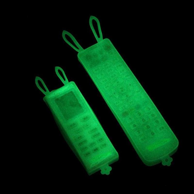 1Pc Silicone Transparent Rabbit Ear TV Remote Control Cover Case Dust Protect Storage Bag Luminous
