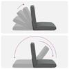 Adjustable Footstool Dark Grey Fabric