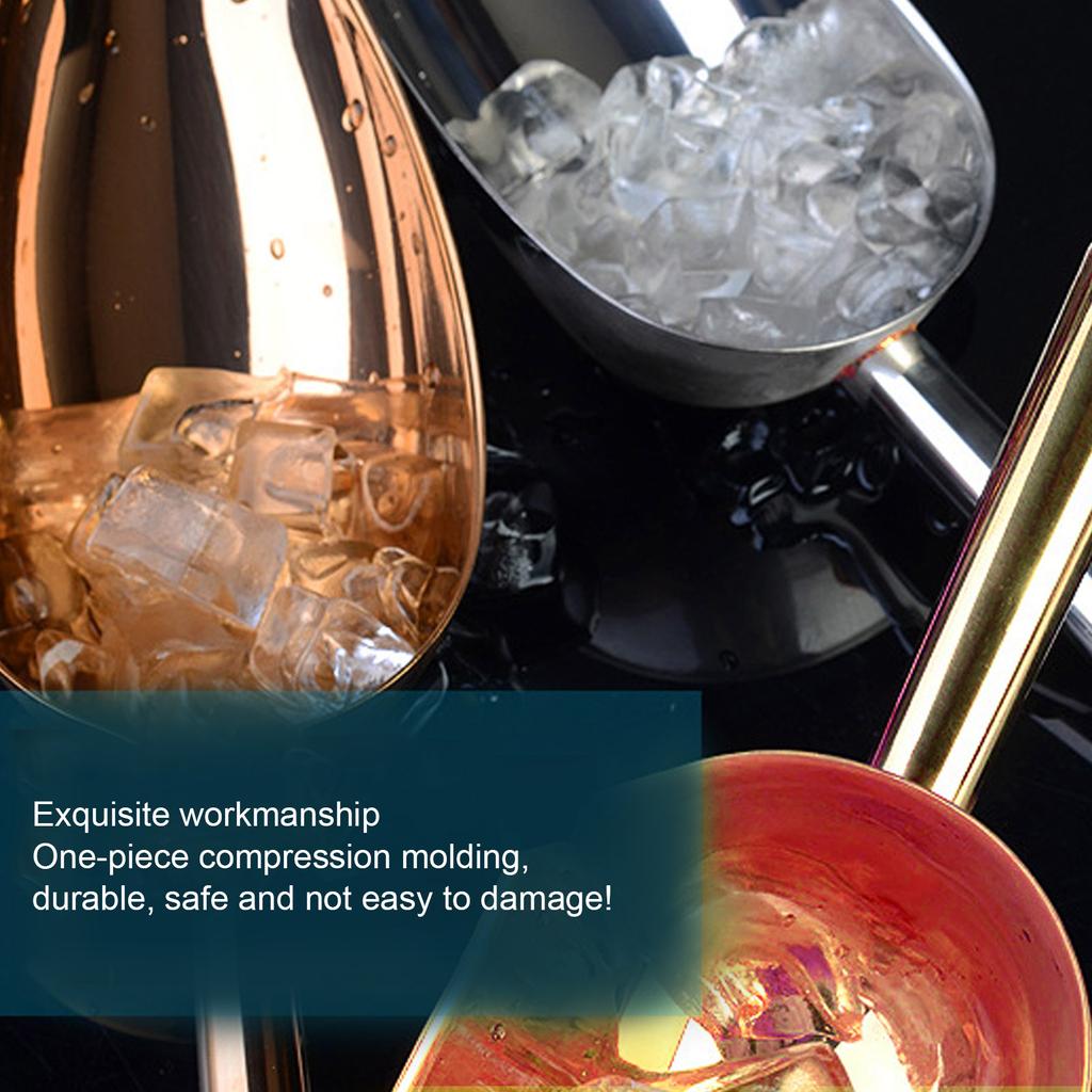 Ice Scoop Stainless Steel Ice Scraper Shovel Flour Scoop Kitchen Gadgets Accessories