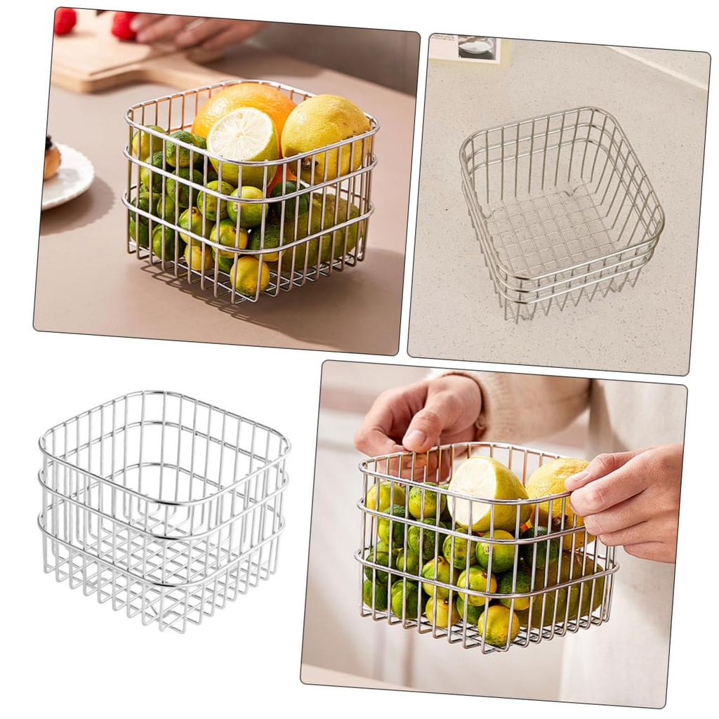 1PC, Stainless Steel Storage Basket, Kitchen Basket, Fruit Basket, Kitchen Storage Basket