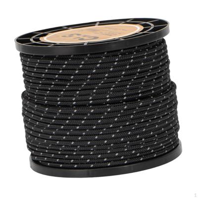 4mm Reflective Guyline Paracord Tent Rope Camping Parachute Cord - 55 Yards