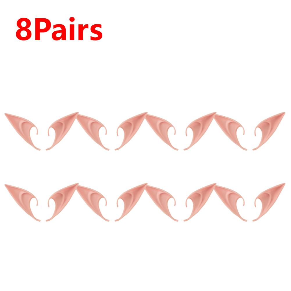 1-10 Pairs Halloween Elf Ears Decoration Angel Elf Ears Masquerade Party Costumes Christmas Party Supplies Photo Props Kids Gift