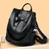 Women's Bow Backpack Anti-Theft Travel Backpack Leather Multifunctional Schoolbag