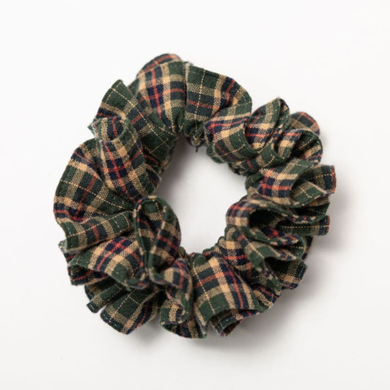 DUNDROP DD_Autumn Plaid Round Scrunchie_2color
