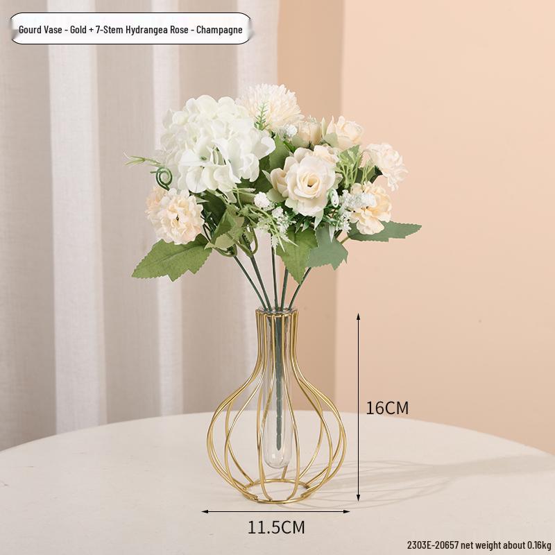 Minimalist Transparent Glass Vase for Creative Flower Arrangements In Living or Dining Rooms